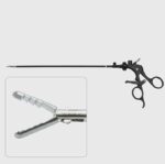 Laparoscopic Retrograde Teeth Grasping Forceps, Ratcheted, Reusable