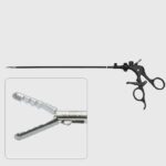 Laparoscopic Retrograde Teeth Grasping Forceps, Ratcheted, Reusable